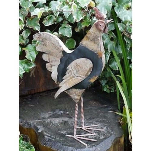 Metal Handmade Rustic finish Colour Chicken Home Patio Garden Ornament (3307)