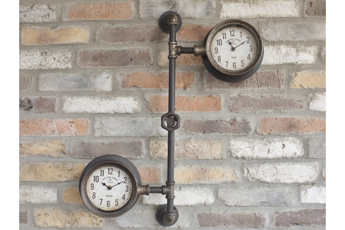 Industrial Dual Pipe Clock