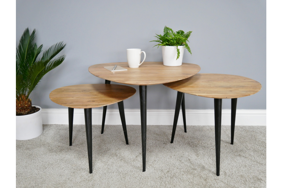 Set of 3 Wooden Tables